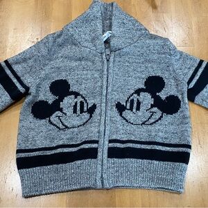 GAP Gray and Black Mickey Mouse Kids Sweater